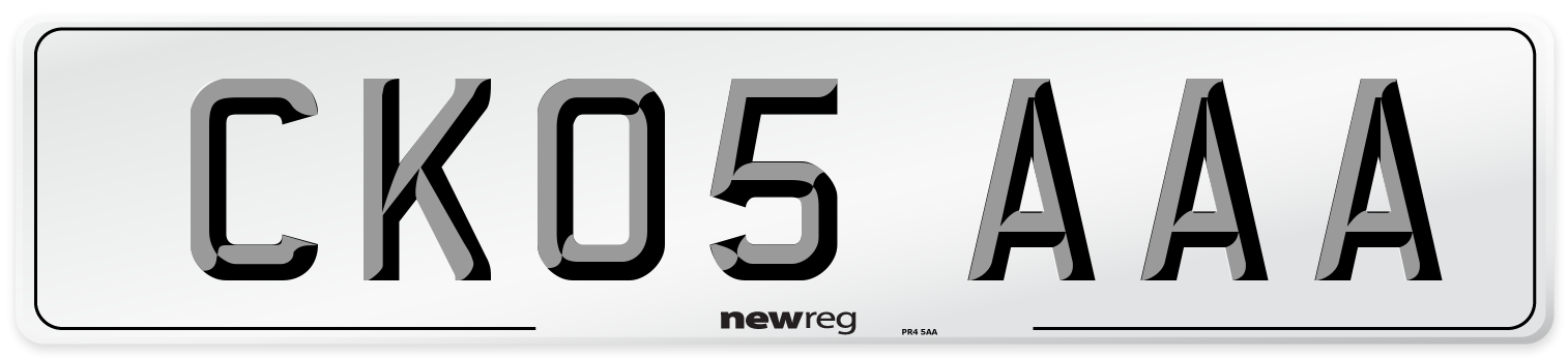 CK05 AAA Number Plate from New Reg